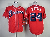 Atlanta Braves #24 Evan Gattis 2014 Red Jerseys,baseball caps,new era cap wholesale,wholesale hats