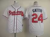 Atlanta Braves #24 Evan Gattis White Jerseys,baseball caps,new era cap wholesale,wholesale hats