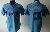 Atlanta Braves #3 Dale Murphy Light Blue Throwback Jerseys,baseball caps,new era cap wholesale,wholesale hats