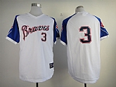 Atlanta Braves #3 Dale Murphy White Throwback 1973 Jerseys,baseball caps,new era cap wholesale,wholesale hats