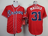 Atlanta Braves #31 Maddux 75TH Hall Of Fame Patch Red Jerseys,baseball caps,new era cap wholesale,wholesale hats