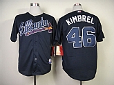 Atlanta Braves #46 Craig Kimbrel Navy Blue Cool Base Jerseys,baseball caps,new era cap wholesale,wholesale hats