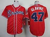 Atlanta Braves #47 Glavine With 75TH Hall Of Fame Patch Red Jerseys,baseball caps,new era cap wholesale,wholesale hats