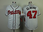 Atlanta Braves #47 Glavine With 75TH Hall Of Fame Patch White Jerseys,baseball caps,new era cap wholesale,wholesale hats