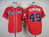 Atlanta Braves #49 Teheran 2014 Red Jerseys,baseball caps,new era cap wholesale,wholesale hats