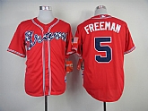 Atlanta Braves #5 Freeman 2014 Red Jerseys,baseball caps,new era cap wholesale,wholesale hats
