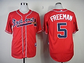 Atlanta Braves #5 Freeman Red Cool Base Jerseys,baseball caps,new era cap wholesale,wholesale hats