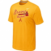 Atlanta Braves 2014 Home Practice T-Shirt - Yellow,baseball caps,new era cap wholesale,wholesale hats