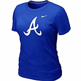 Atlanta Braves Heathered Nike Women's Blue Blended T-Shirt,baseball caps,new era cap wholesale,wholesale hats