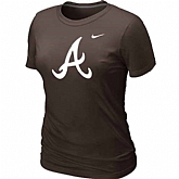 Atlanta Braves Heathered Nike Women's Brown Blended T-Shirt,baseball caps,new era cap wholesale,wholesale hats