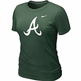 Atlanta Braves Heathered Nike Women's D.Green Blended T-Shirt,baseball caps,new era cap wholesale,wholesale hats