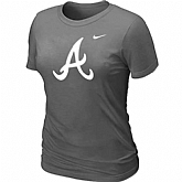 Atlanta Braves Heathered Nike Women's D.Grey Blended T-Shirt,baseball caps,new era cap wholesale,wholesale hats