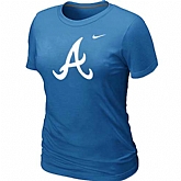 Atlanta Braves Heathered Nike Women's L.blue Blended T-Shirt,baseball caps,new era cap wholesale,wholesale hats