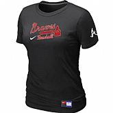 Atlanta Braves Nike Women's Black Short Sleeve Practice T-Shirt,baseball caps,new era cap wholesale,wholesale hats