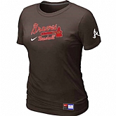 Atlanta Braves Nike Women's Brown Short Sleeve Practice T-Shirt,baseball caps,new era cap wholesale,wholesale hats