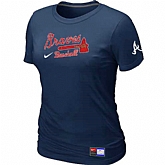 Atlanta Braves Nike Women's D.Blue Short Sleeve Practice T-Shirt,baseball caps,new era cap wholesale,wholesale hats