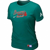 Atlanta Braves Nike Women's L.Green Short Sleeve Practice T-Shirt,baseball caps,new era cap wholesale,wholesale hats