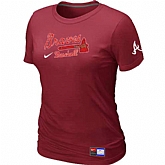 Atlanta Braves Nike Women's Red Short Sleeve Practice T-Shirt,baseball caps,new era cap wholesale,wholesale hats