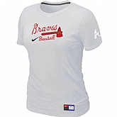 Atlanta Braves Nike Women's White Short Sleeve Practice T-Shirt,baseball caps,new era cap wholesale,wholesale hats