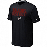 Atlanta Falcons Just Do It Black T-Shirt,baseball caps,new era cap wholesale,wholesale hats