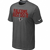 Atlanta Falcons Just Do It D.Grey T-Shirt,baseball caps,new era cap wholesale,wholesale hats