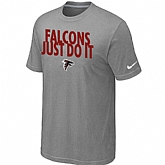 Atlanta Falcons Just Do It L.Grey T-Shirt,baseball caps,new era cap wholesale,wholesale hats
