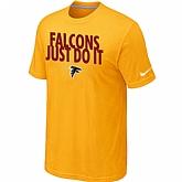 Atlanta Falcons Just Do It Yellow T-Shirt,baseball caps,new era cap wholesale,wholesale hats