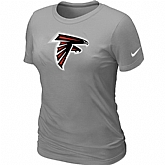 Atlanta Falcons L.Grey Women's Logo T-Shirt,baseball caps,new era cap wholesale,wholesale hats
