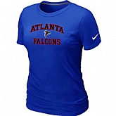 Atlanta Falcons Women's Heart & Soul Blue T-Shirt,baseball caps,new era cap wholesale,wholesale hats