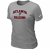 Atlanta Falcons Women's Heart & Soul L.Grey T-Shirt,baseball caps,new era cap wholesale,wholesale hats