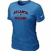 Atlanta Falcons Women's Heart & Soul L.blue T-Shirt,baseball caps,new era cap wholesale,wholesale hats