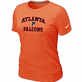 Atlanta Falcons Women's Heart & Soul Orange T-Shirt,baseball caps,new era cap wholesale,wholesale hats