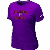 Atlanta Falcons Women's Heart & Soul Purple T-Shirt,baseball caps,new era cap wholesale,wholesale hats
