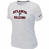 Atlanta Falcons Women's Heart & Soul White T-Shirt,baseball caps,new era cap wholesale,wholesale hats