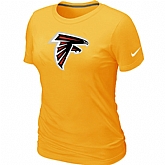 Atlanta Falcons Yellow Women's Logo T-Shirt,baseball caps,new era cap wholesale,wholesale hats