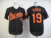 Baltimore Orioles #19 Chris Davis Black Jerseys,baseball caps,new era cap wholesale,wholesale hats