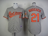 Baltimore Orioles #21 Nick Markakis Gray Jerseys,baseball caps,new era cap wholesale,wholesale hats