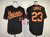 Baltimore Orioles #23 Nelson Cruz Black Jerseys,baseball caps,new era cap wholesale,wholesale hats