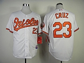 Baltimore Orioles #23 Nelson Cruz White Jerseys,baseball caps,new era cap wholesale,wholesale hats