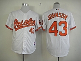 Baltimore Orioles #43 Jim Johnson White Jerseys,baseball caps,new era cap wholesale,wholesale hats