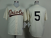 Baltimore Orioles #5 Brooks Robinson Throwback 1954 Cream Jerseys,baseball caps,new era cap wholesale,wholesale hats