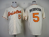 Baltimore Orioles #5 Brooks Robinson Throwback 1970 Cream Jerseys,baseball caps,new era cap wholesale,wholesale hats