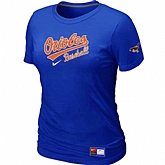 Baltimore Orioles Nike Women's Blue Short Sleeve Practice T-Shirt,baseball caps,new era cap wholesale,wholesale hats