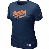 Baltimore Orioles Nike Women's D.Blue Short Sleeve Practice T-Shirt,baseball caps,new era cap wholesale,wholesale hats