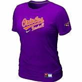 Baltimore Orioles Nike Women's Purple Short Sleeve Practice T-Shirt,baseball caps,new era cap wholesale,wholesale hats