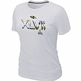 Baltimore Ravens 2012 Super Bowl XLVII On Our Way White Women's T-Shirt,baseball caps,new era cap wholesale,wholesale hats
