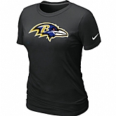 Baltimore Ravens Black Women's Logo T-Shirt,baseball caps,new era cap wholesale,wholesale hats