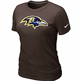 Baltimore Ravens Brown Women's Logo T-Shirt,baseball caps,new era cap wholesale,wholesale hats
