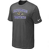 Baltimore Ravens Heart & Soull Dark grey T-Shirt,baseball caps,new era cap wholesale,wholesale hats