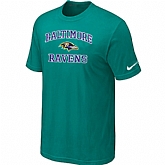 Baltimore Ravens Heart & Soull Green T-Shirt,baseball caps,new era cap wholesale,wholesale hats